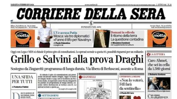 Corriere della Sera sulla vittoria dei nerazzurri: "Inter, su la testa"