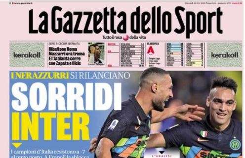 Le aperture de La Gazzetta dello Sport: "Sorridi Inter" e "Buio Juve"