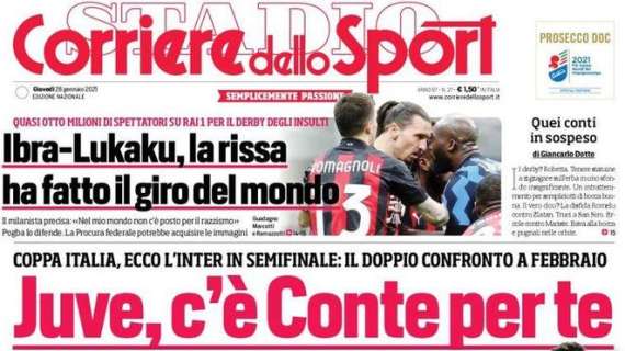 L'apertura del Corriere dello Sport: "Juve, c'è Conte per te"