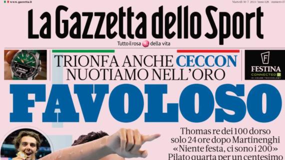 La Gazzetta dello Sport apre: "Pavlovic già a Milano per le visite. Inter, ecco i soldi per Renan"