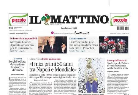 Il Mattino in apertura con Cannavaro: "I miei primi 50 anni tra Napoli e Mondiale"