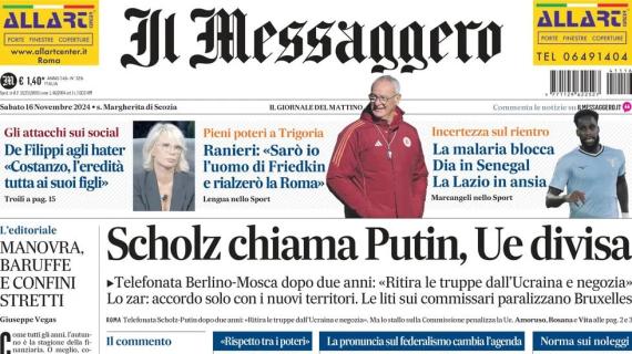 Il Messaggero: "Ranieri: 'Sarò io l'uomo dei Friedkin'. Lazio, la malaria blocca Dia"