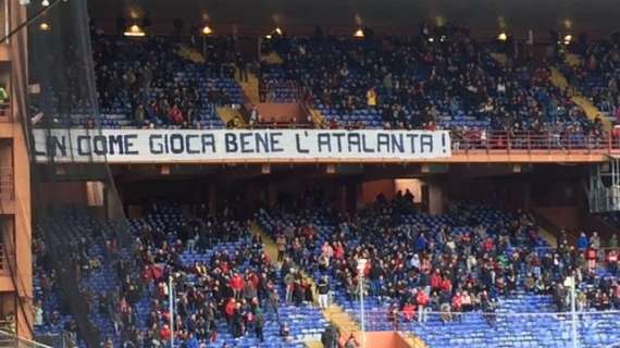 FOTO - Genoa, striscione nella Nord: "Belin come gioca bene l'Atalanta"