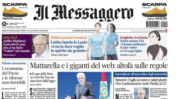 Il Messaggero: "Staffetta Kamada-Guendozi: Sarri cerca l'incastro perfetto"