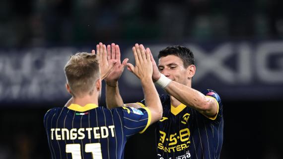 Pari immediato dell'Hellas Verona all'Olimpico: Tengstedt segna alla Lazio, è 1-1