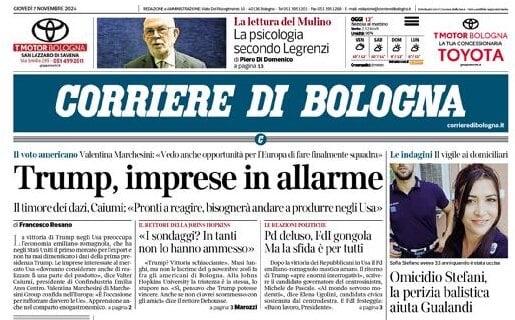 Corriere di Bologna apre: "Fine delle illusioni. Manca il campione, la città non fa più festa"