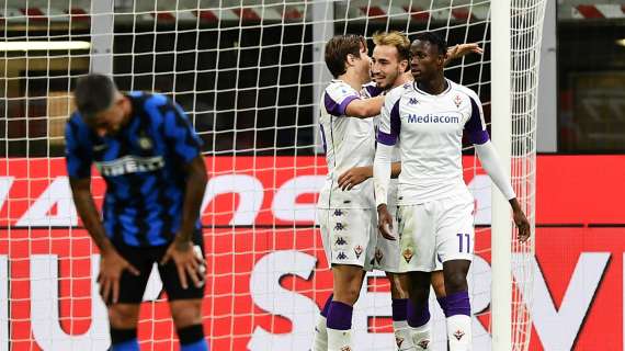 Fiorentina, tre gol contro l'Inter e sconfitta finale: è la prima volta nella storia