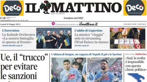 Il Mattino in prima pagina sull'addio di Lorenzo Insigne al Napoli: "Per sempre"