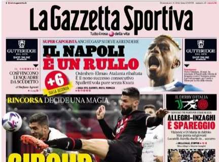 L'apertura de La Gazzetta dello Sport è per il Milan: "Giroud non molla"