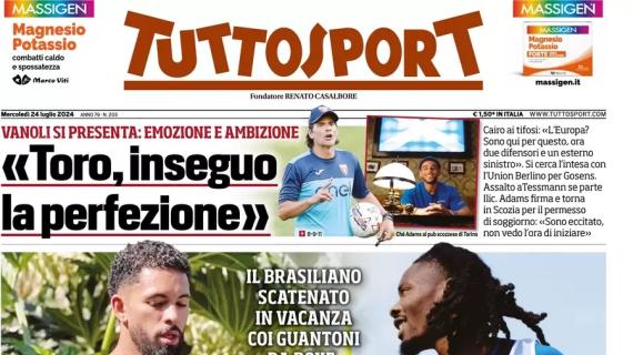 Juve agguerrita. Tuttosport in prima pagina: "Douglas e Thuram ringhiano già"