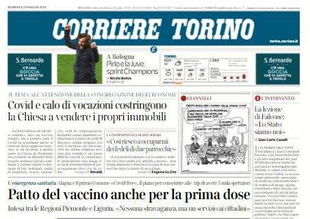 Corriere di Torino in taglio alto: "Pirlo e la Juve, sprint Champions"