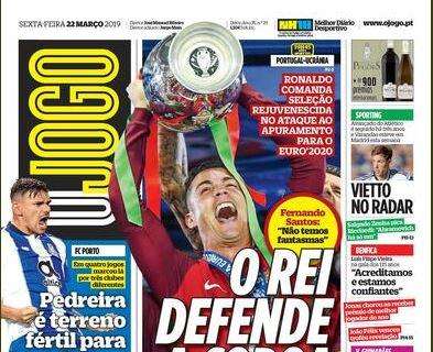 Ronaldo torna col Portogallo. O Jogo: "Il re difende la corona"