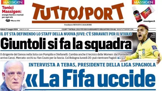 "La Fifa uccide i campionati": l'accusa di Tebas in prima pagina su Tuttosport