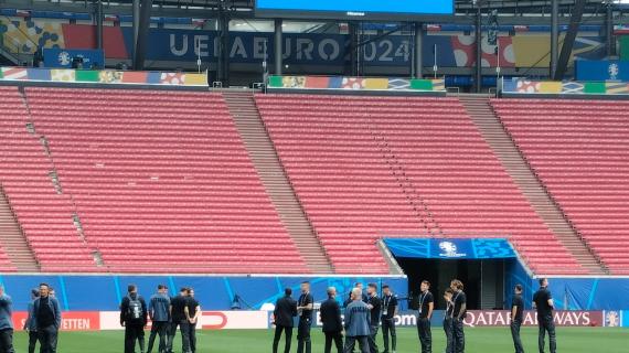 Italia, walk around al Leipzig Stadium alla vigilia del match con la Croazia: le immagini