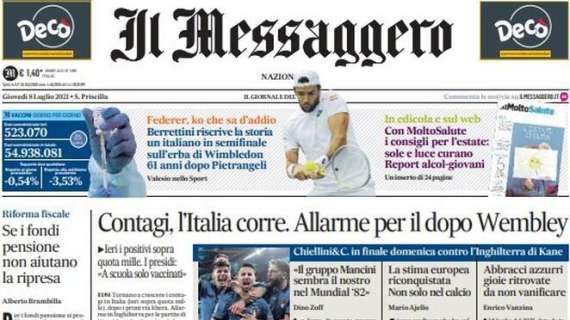 Il Messaggero: "Chiellini&C. in finale domenica contro l'Inghilterra di Kane"