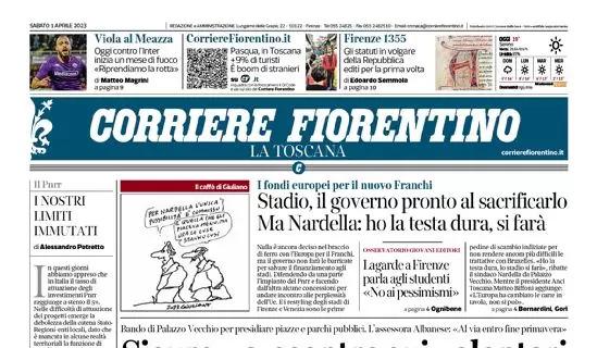 Il Corriere Fiorentino apre con la squadra di Italiano che sfida l'Inter: "Viola al Meazza"