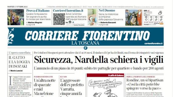 Il Corriere Fiorentino apre sui viola che devono confermarsi: "Prova d'Italiano"