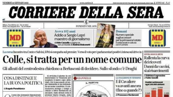 Corriere della Sera: "L’Inter cerca la fuga contro il Venezia inseguito dal Covid"