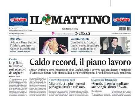 Il Mattino apre con la rapina in casa Donnarumma: "Gigio e Alessia, terrore in casa"