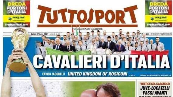 Tuttosport in apertura, parla Cannavaro: "Mancini e Vialli santi subito"