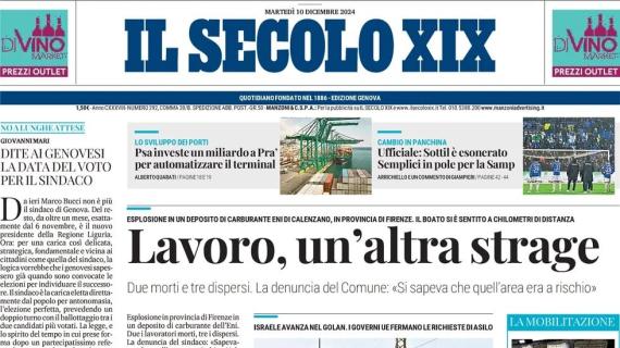 La Sampdoria esonera Sottil e cerca un allenatore. Il Secolo XIX titola: "Semplici in pole"