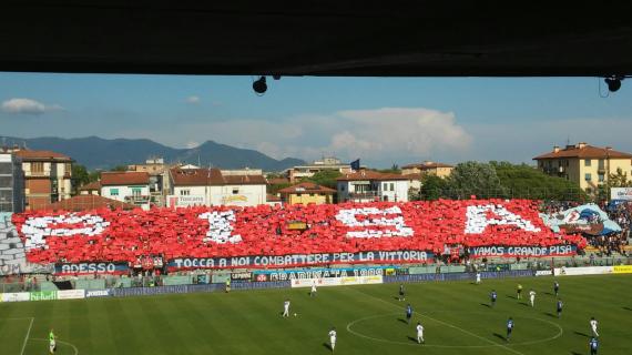 Pisa, la gradinata dell'Arena Garibaldi ancora interdetta ai tifosi: abbonati spostati in tribuna