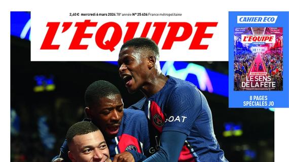 L'Equipe esalta Mbappé, che trascina il PSG ai quarti di Champions: "L'insostituibile"