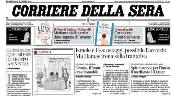 Il Corriere della Sera in apertura: "Napoli, flop e fischi. Per Garcia è già finita"