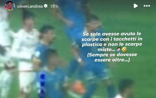 Bari, il gol annullato fa discutere. Oliveri: "Se solo avesse avuto i tacchetti in plastica"