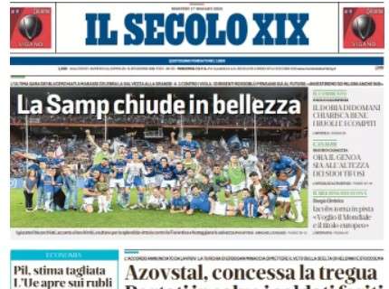 Salvezza e vittoria, Il Secolo XIX: "La Sampdoria chiude in bellezza"