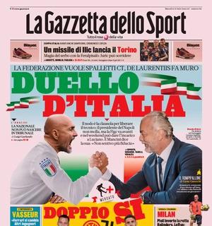 La prima pagina de La Gazzetta dello Sport apre sul dopo Mancini: "Duello d'Italia"