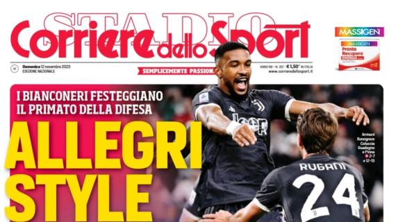 L'apertura del Corriere dello Sport sulla Juventus: "Allegri style"