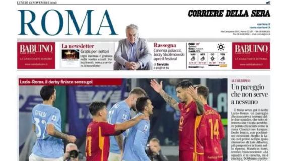 Corriere della Sera edizione Roma: "Un pareggio che non serve a nessuno"