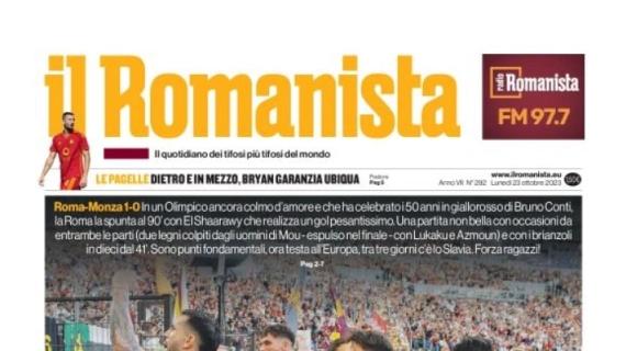 Il Romanista in apertura sull'1-0 della Roma contro il Monza: "Col cuore in gol"