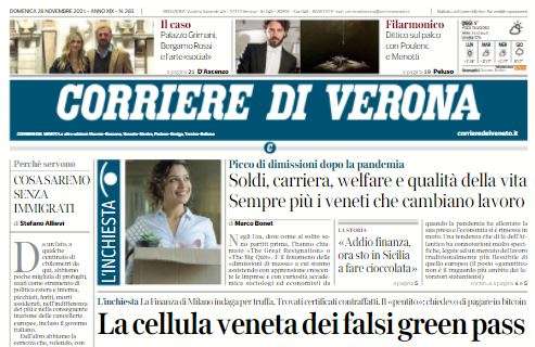 Corriere di Verona titola: "L'Hellas s'inceppa, la Samp vince in rimonta"