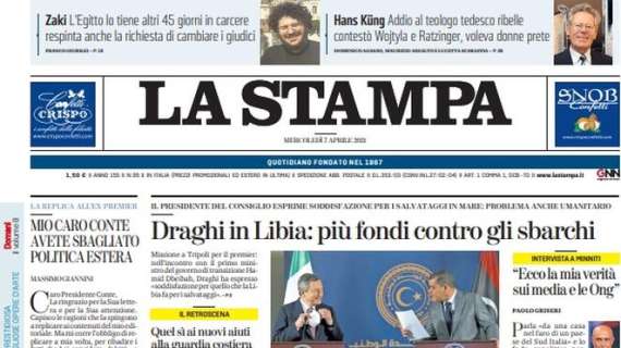 L'apertura de La Stampa sul recupero di Juventus-Napoli: "Rischiatutto"