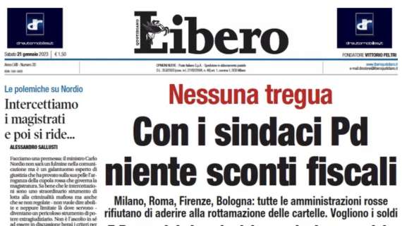 Libero in prima pagina: "Mazzata Juventus, tolti 15 punti: punizione severa ed esemplare"