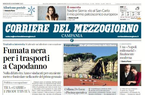 Il Corriere del Mezzogiorno tuona sul Napoli: "Azzurri strapazzati dal Frosinone"