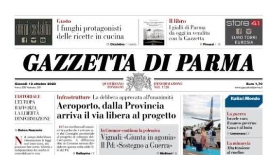 La Gazzetta di Parma in prima pagina: "Laurea ad honorem per Carlo Ancelotti"