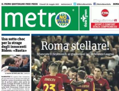 Metro dopo la vittoria della Conference: "Roma stellare"