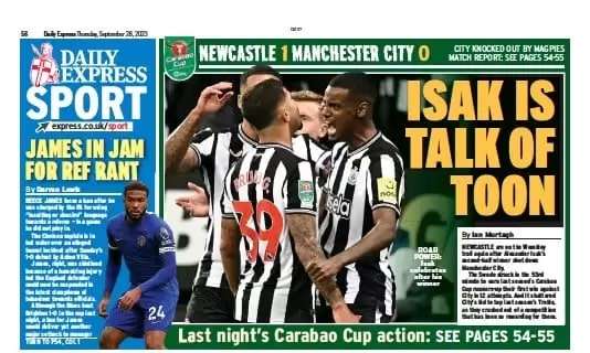 Le aperture inglesi - Il Manchester City battuto dal Newcastle in Premier: "Si parla di Isak"