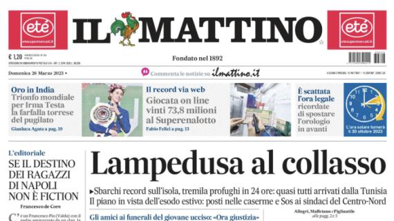 Il Mattino apre la pagina sportiva: "Il nuovo Napoli blinda la difesa"