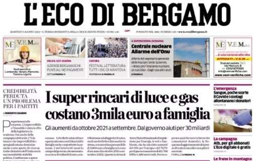 L'Eco di Bergamo: "Atalanta, stasera allo stadio il saluto dei tifosi. E piace Karabec"