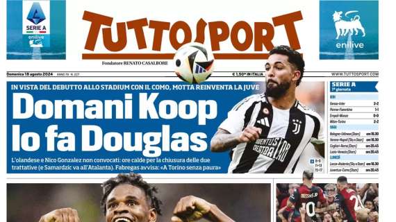 L'apertura di Tuttosport: "Toro da pazzi". Sfiorato il colpaccio contro il Milan