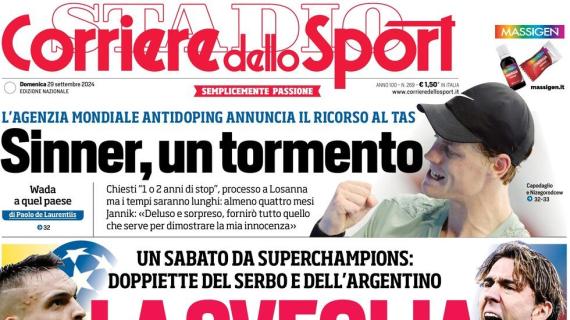 Il Corriere dello Sport in apertura sul ritorno di Lautao e Vlahovic: "La sveglia"