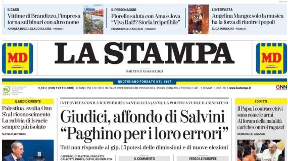 La Stampa: "L’Inter non si distrae più: pokerissimo nell'anticipo a Frosinone"