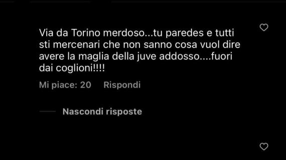 Un tifoso a Di Maria: "Via da Torino, mercenario". La risposta: "Non meriti la Juve"