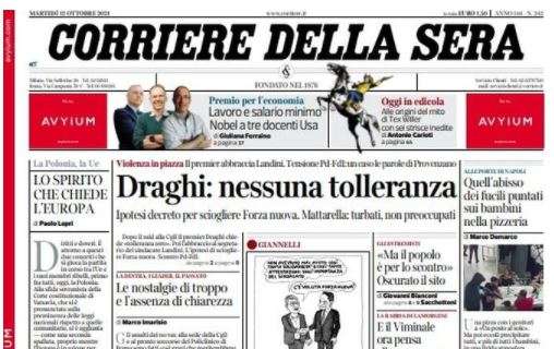 Corriere della Sera, Serie A: "La ripartenza. Subito duelli infuocati"