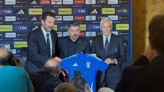 Gravina in conferenza stampa al fianco di Gattuso: "La Nazionale ha bisogno di lui"