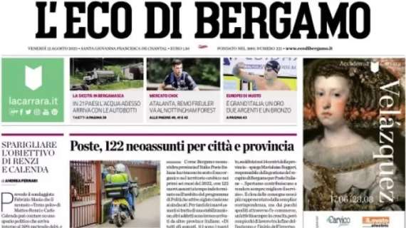L'Eco di Bergamo in prima pagina: "Remo Freuler va al Nottingham Forrest"